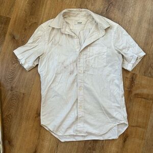 Buck Mason White Short-Sleeve Button-Down Shirt